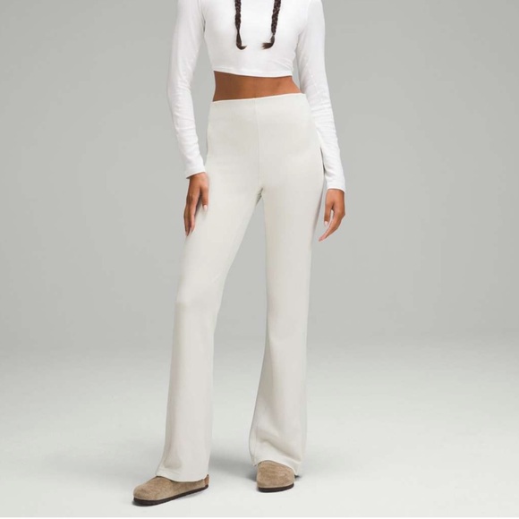 Lululemon Brushed Softstreme Ribbed Zip Flared Pant 32.5" - Picture 1 of 10